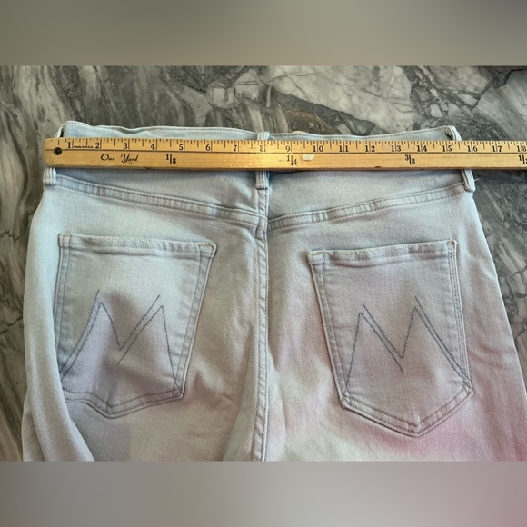 Mother denim jeans The Pixie Tomcat Ankle in Pina Colada Paradise sz 33 - Picture 10 of 11